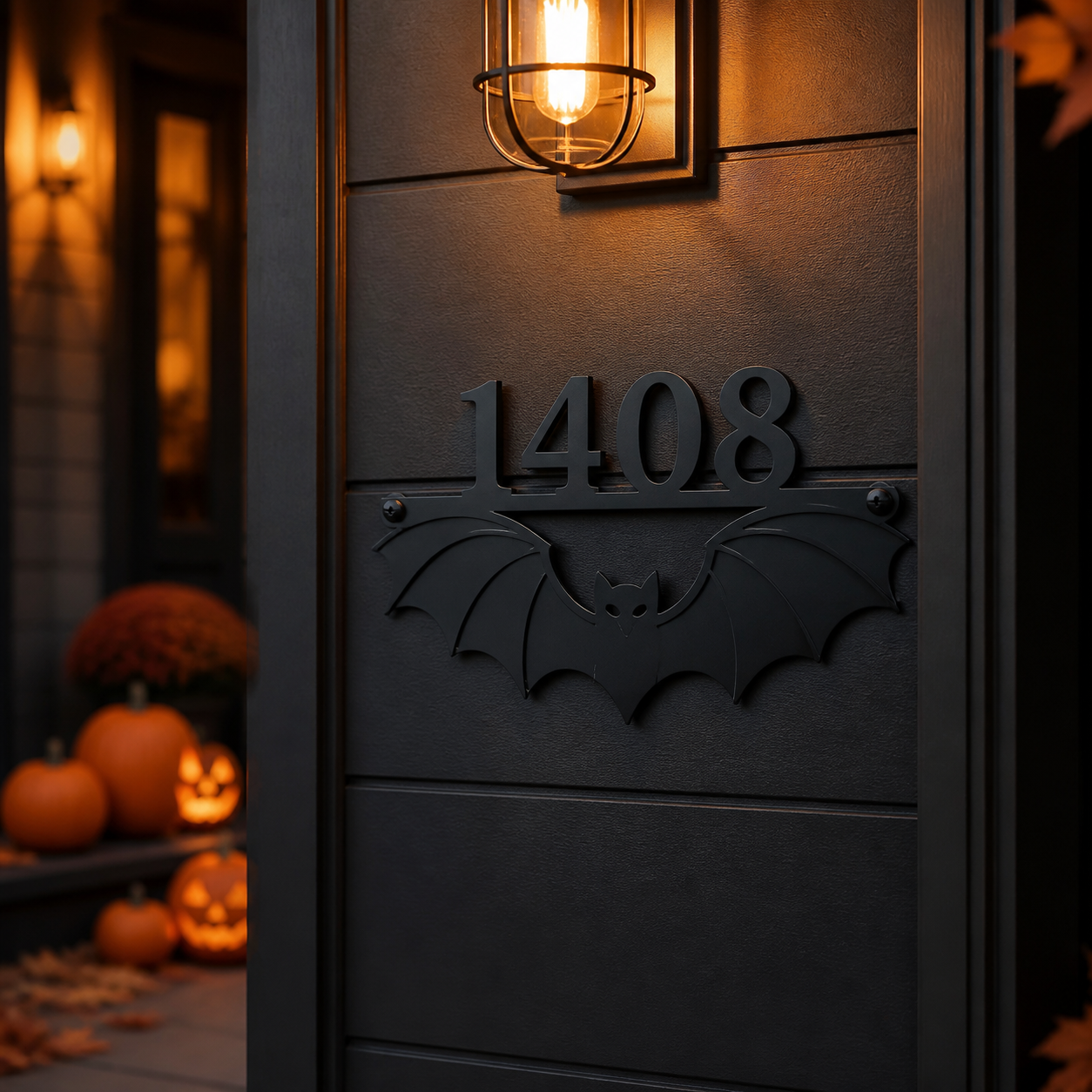Night Bat metal address sign concept from the MCC studio archive